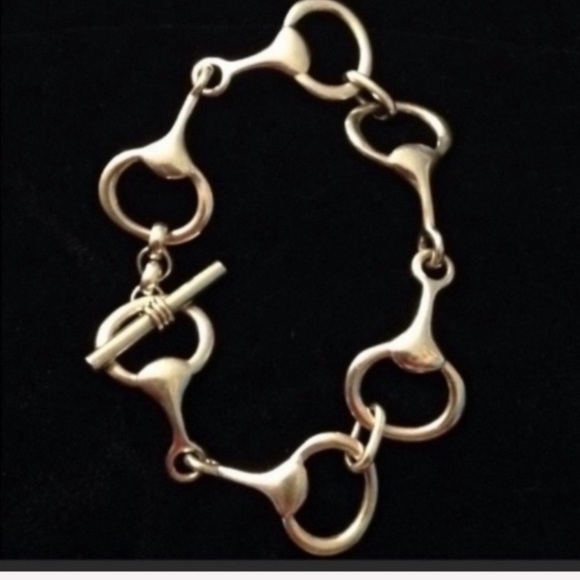 Sterling Silver Equestrian Style Horse-bit Toggle Bracelet - Picture 5 of 16